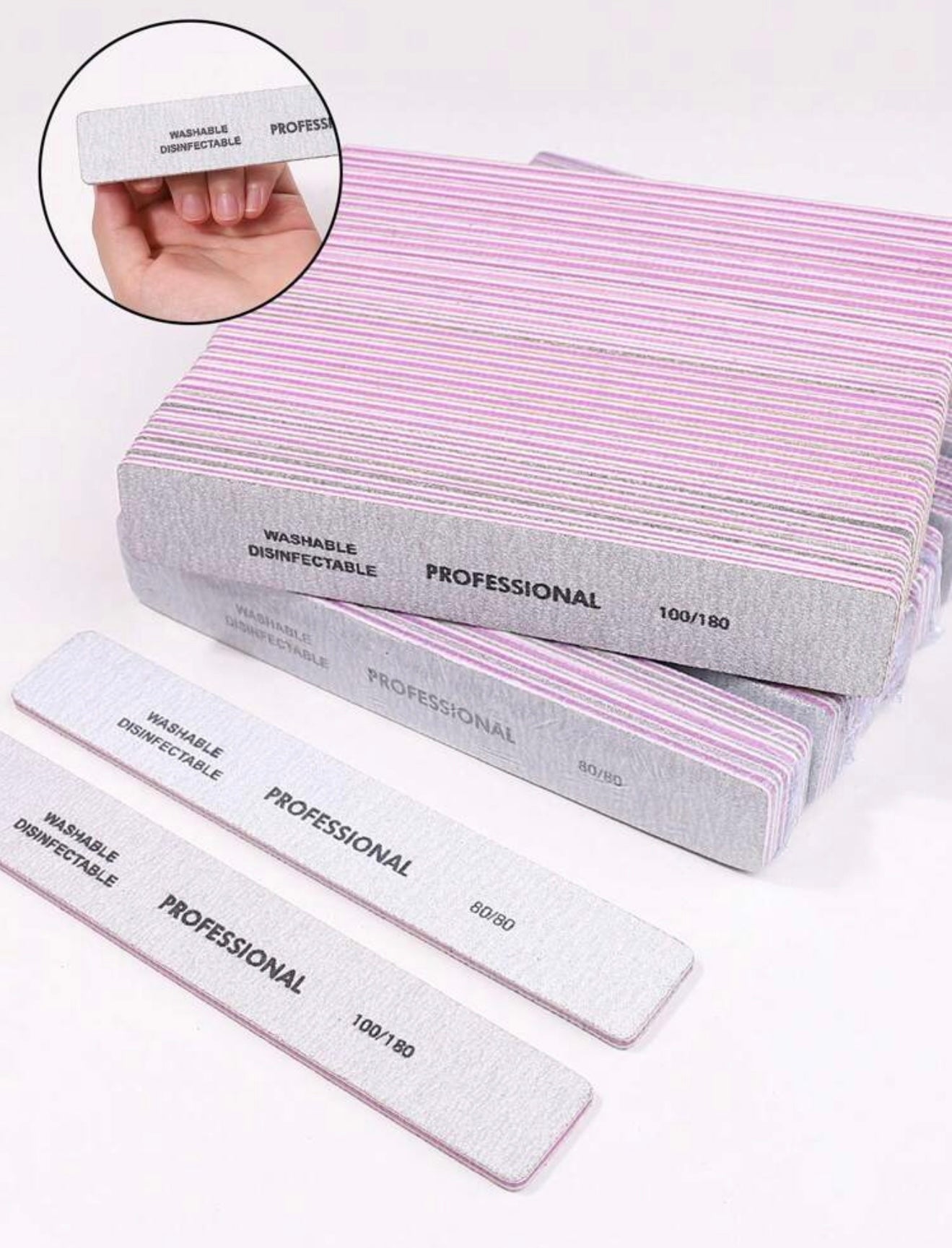 10pc Rectangular Professional Nail Files