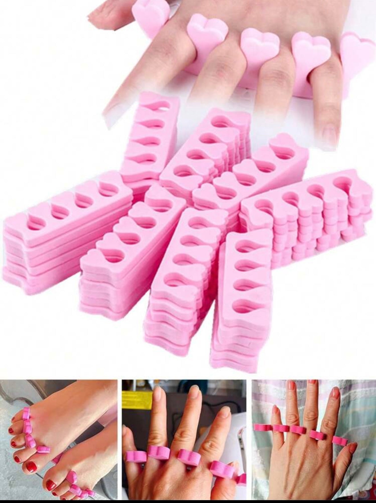 Pink Toe Separators (10pc)